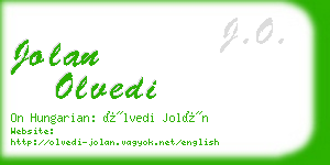 jolan olvedi business card